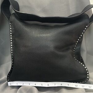 MICHAEL Michael Kors Black Stud-Trim Leather Hobo
